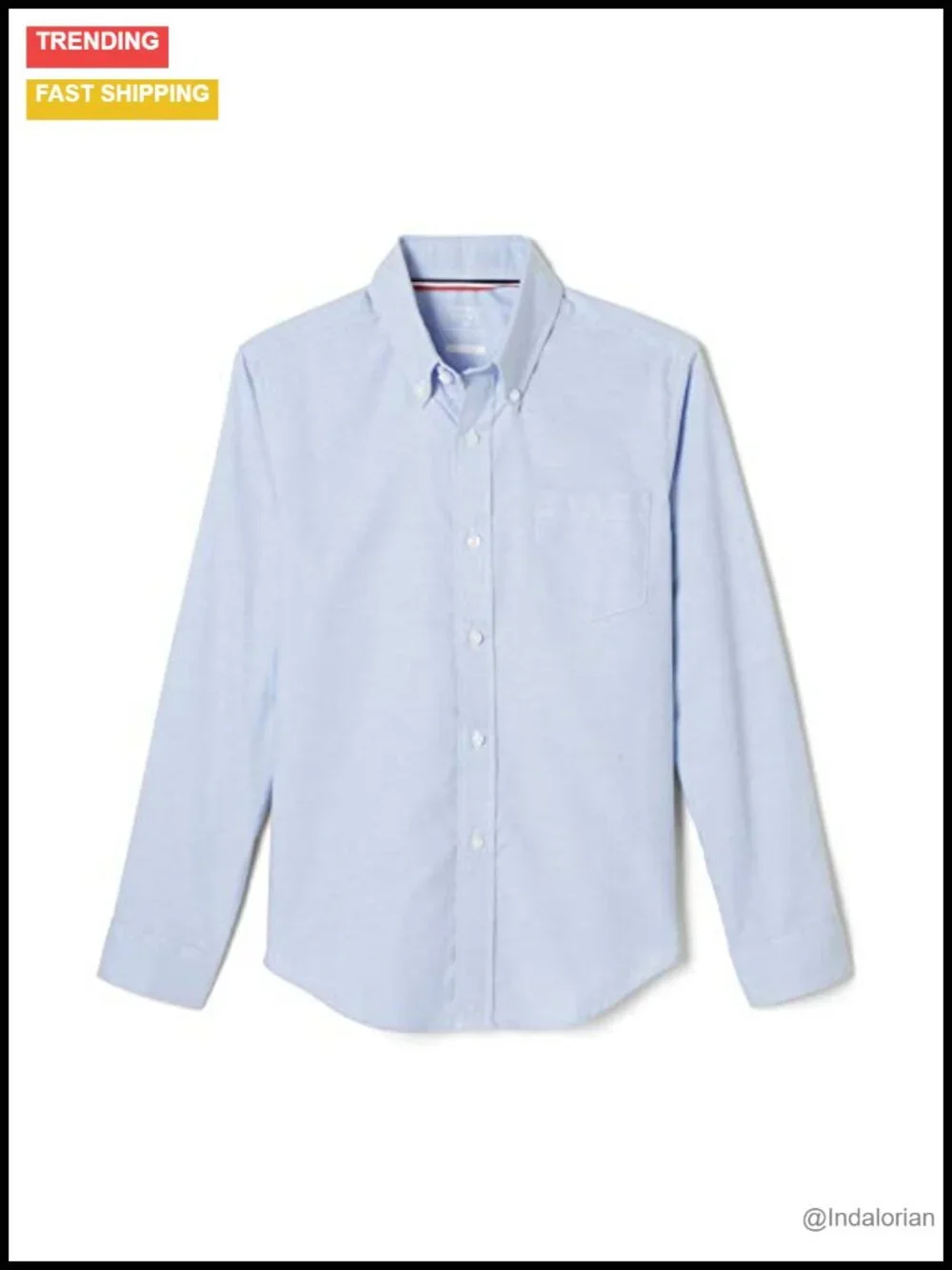 Boys Long Sleeve Oxford Button Down Shirt Standard Husky